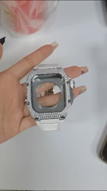 Apple Watch Case White  Titanium diamonds