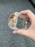 Load image into Gallery viewer, Apple Watch Case Rose Gold Titanium diamonds
