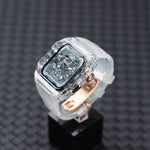Load image into Gallery viewer, Apple Watch Case - White Crystal Design case with 316 metal buttonsl

