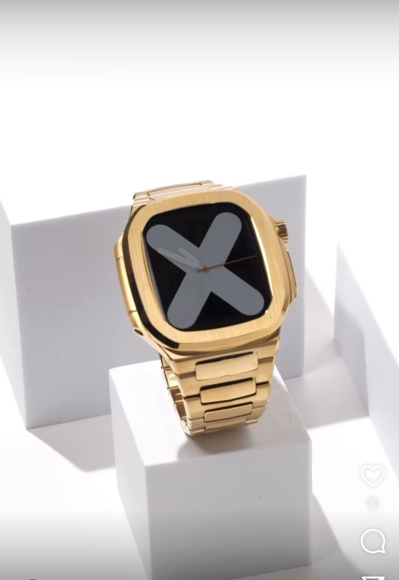 Apple watch Case -18K Rose Gold metal bracelet
