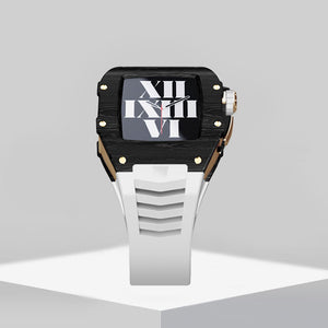 Apple Watch Case -Raw Titanium black with white screw