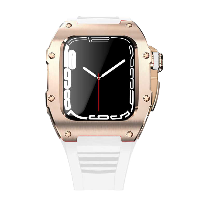 Apple Watch Case star screw Stainless steel white strap
