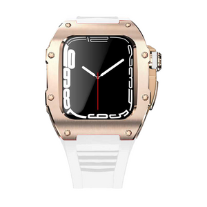 Apple Watch Case star screw Stainless steel white strap