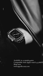 Load and play video in Gallery viewer, Apple Watch Case -Silver Black leather strap
