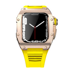 Load image into Gallery viewer, Apple Watch Case star screw Stainless steel Yellow strap
