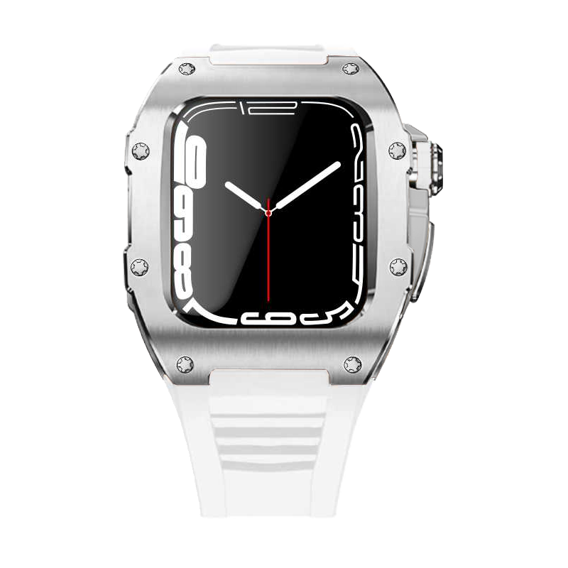 Apple Watch Case star screw Stainless steel white strap