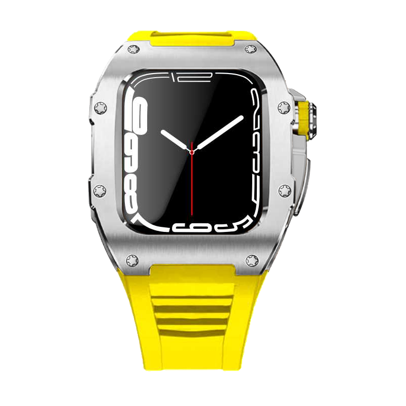 Apple Watch Case star screw Stainless steel Yellow strap