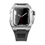 Load image into Gallery viewer, Apple Watch Case star screw Stainless steel black strap
