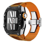 Load image into Gallery viewer, Apple Watch star screw  Case  -Carbon fibre &amp; titanium  Orange
