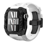 Load image into Gallery viewer, Apple Watch star screw  Case  -Carbon fibre &amp; titanium  white
