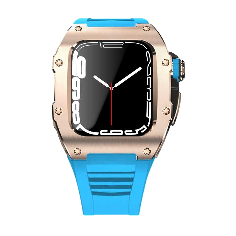 Apple Watch Case star screw Stainless Steel Blue strap