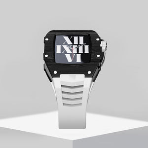 Apple Watch Case -Raw Titanium black with white screw