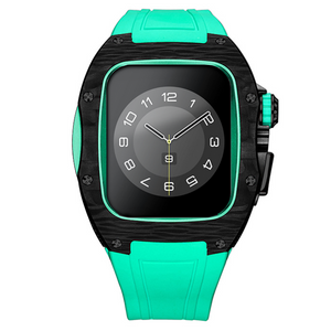 Apple Watch Case -Green  Titanium & carbon fibre