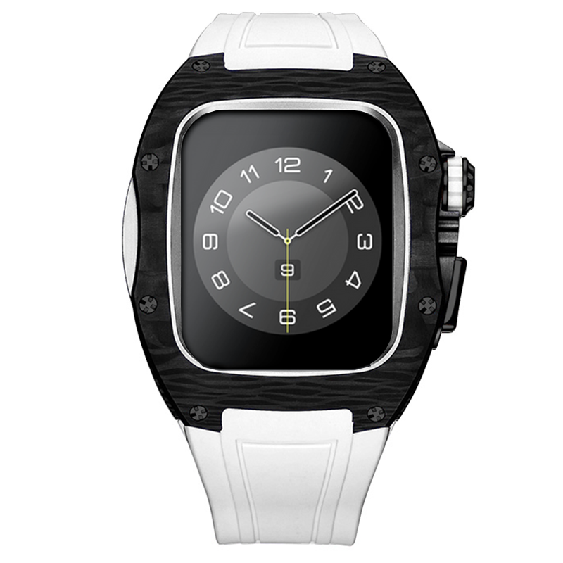 Apple Watch Case -White Titanium & carbon fibre