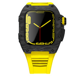 Load image into Gallery viewer, Apple Watch Ultra   Case  -Carbon fibre  yellow strap
