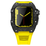 Load image into Gallery viewer, Apple Watch Ultra   Case  -Carbon fibre  yellow strap
