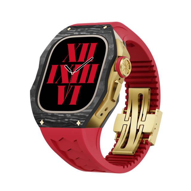 Apple Watch Case  Carbon fiber Red -ULTRA 49MM