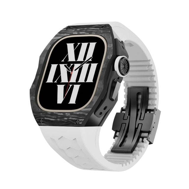 Apple Watch Case  Carbon fiber White -ULTRA 49MM
