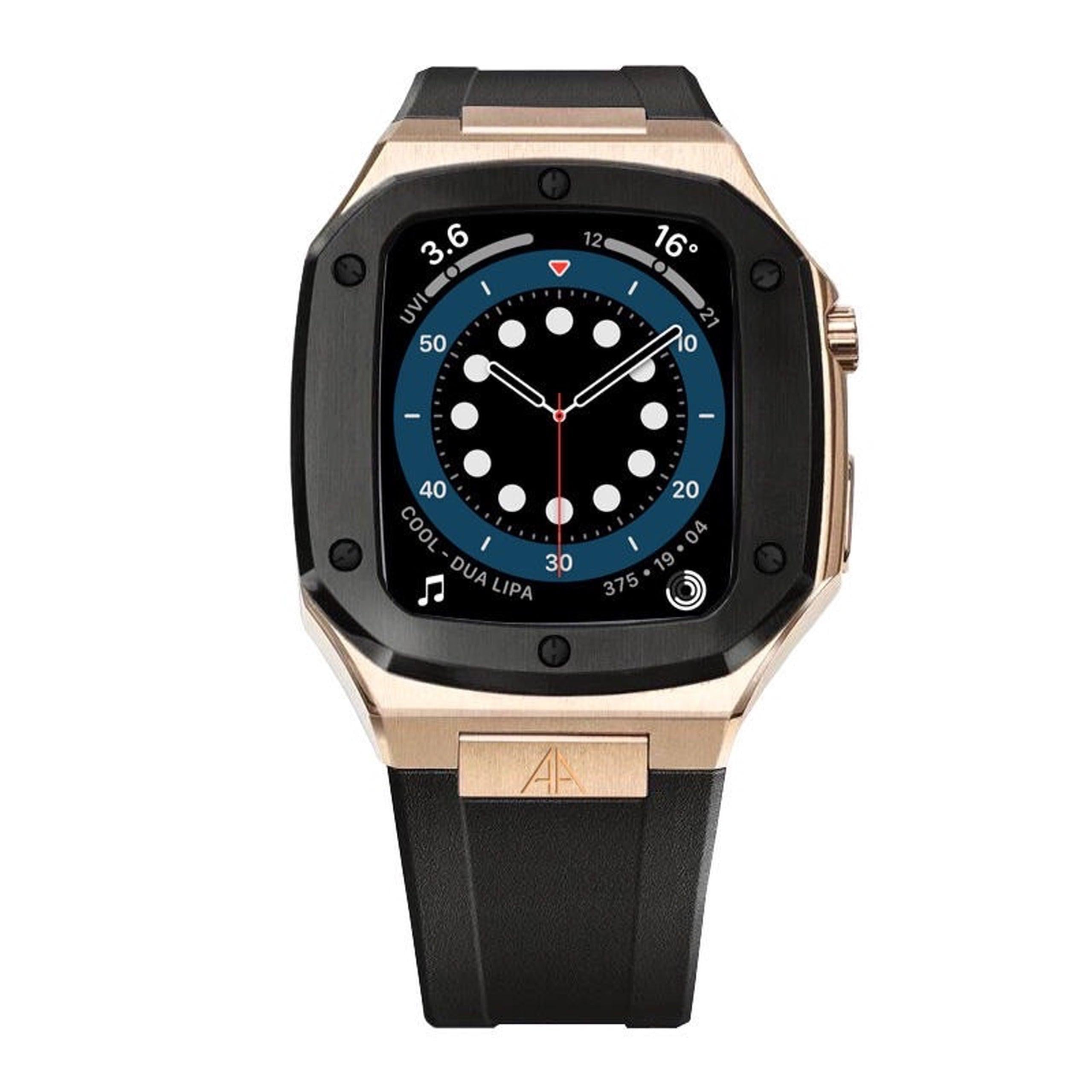Apple Watch  Case Rose Gold Black Silicone - ZIVRRI.COM