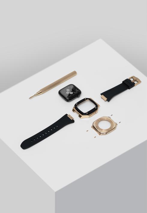 Apple Watch Case -18K Rose Gold silicone strap - ZIVRRI.COM