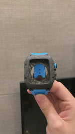 Load and play video in Gallery viewer, Apple Watch Case -Raw Titanium black with white screw
