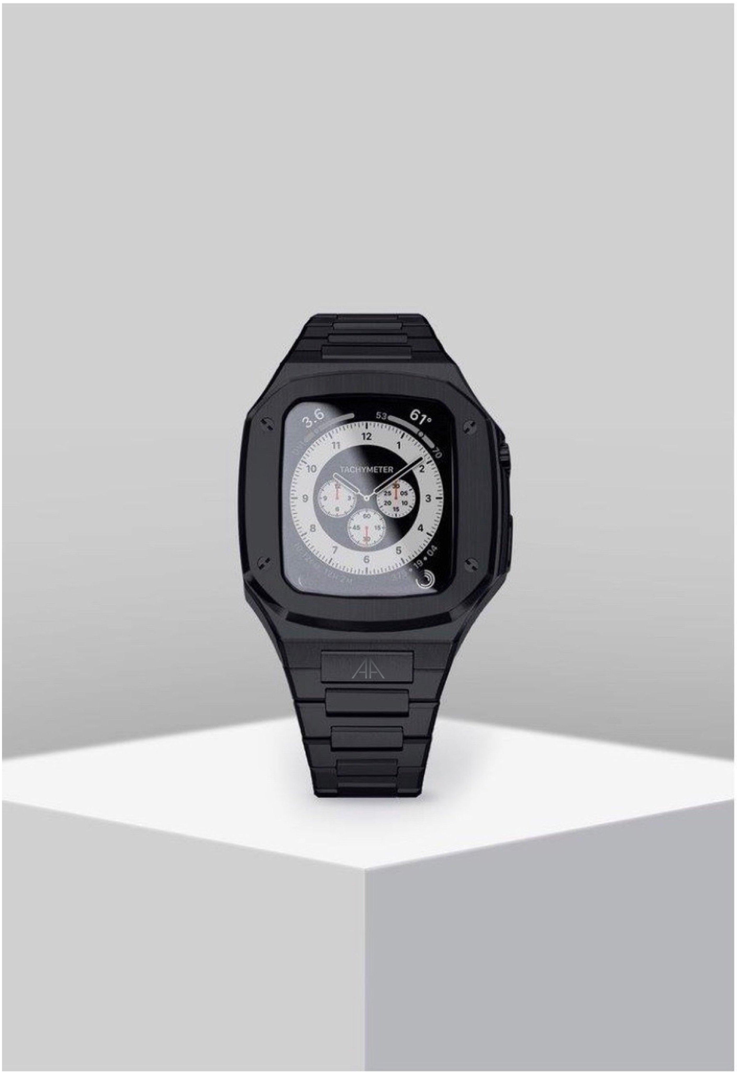 Apple watch case - Black with metal bracelet - ZIVRRI.COM