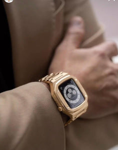 Apple watch Case -18K Rose Gold metal bracelet - ZIVRRI.COM