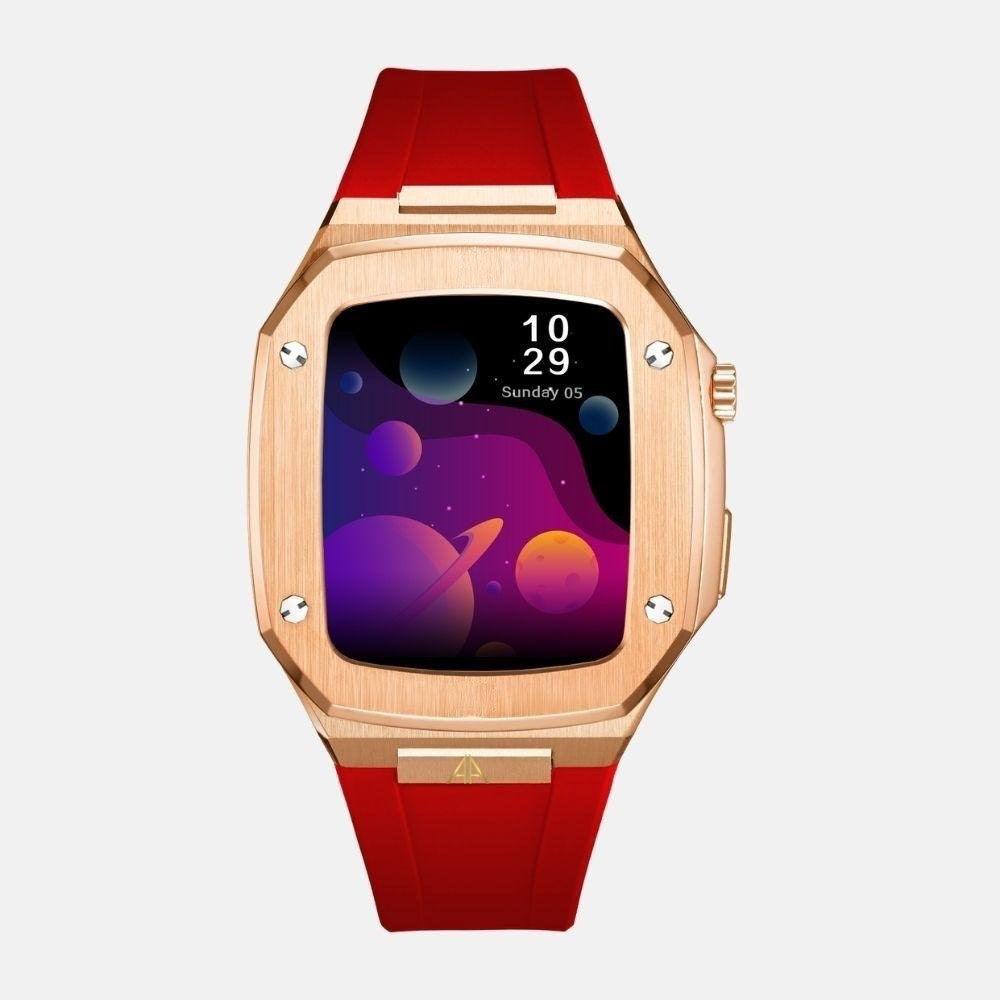 Apple Watch Case -18K Rose Gold silicone strap - ZIVRRI.COM