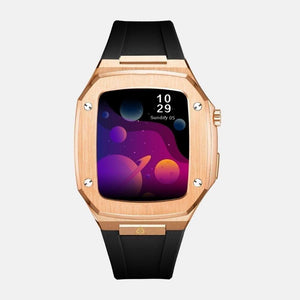 Apple Watch Case -18K Rose Gold silicone strap - ZIVRRI.COM