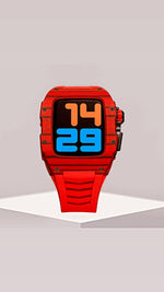 Load image into Gallery viewer, Apple Watch Case Red -Carbon fibre - ZIVRRI.COM
