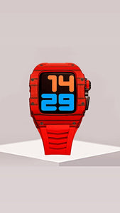 Apple Watch Case Red -Carbon fibre - ZIVRRI.COM