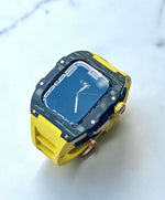 Load image into Gallery viewer, Apple Watch Ultra   Case  -Carbon fibre  yellow strap
